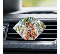 Clip de ventilación de coche con cristales personalizados y foto personalizada, clips ambientadores para coche, accesorios de decoración para el interior del coche para mujeres
