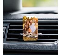 Clip de ventilación de coche con cristales personalizados y foto personalizada, clips ambientadores para coche, accesorios de decoración para el interior del coche para mujeres