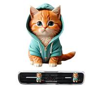 Clip de ventilación de gato, ambientador de 1.5 pulgadas, bonito difusor de dibujos animados, aromaterapia con olor a mar, accesorio estético para interior de automóvil, camión, furgoneta, amante de