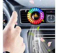 Clip de ventilación de luz de atomosfera para coche, luz de fragancia de control de sonido RGB, ambientador de aire, aplicación de aromaterapia, control remoto, multicolor, cambio de sonido, regalo