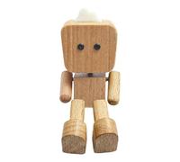 Clip De Ventilación Del Ambiente De Aire Del Automóvil, Diseño De Difusor De Aromas De Robot De Madera, 6x3.7 Cm, Clip De Botella De Perfume De Aceite, Decoración De Aromas De Automóvil Reuti