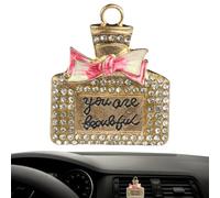 Clip de ventilación del automóvil de, clip de ventilación de ambientador de aire bling carro - Clips de ventilación de la salida del tablero de la botella de perfume brillante - Accesorios de decorac