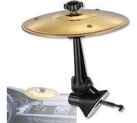 Clip de ventilación para platillos de coche, mini platillo de práctica con baqueta, instrumento de percusión de metal para bateristas, regalo para bateristas y amantes de la música, se adapta a la
