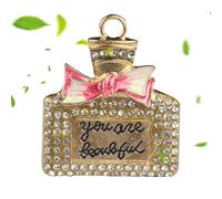Clip de ventilador de aire para coche Bling Car, Clips de ventilación de coche de botella de perfume - Clips de ventilación del difusor de automóviles - Decoración de aire del vehículo bonita pestaña