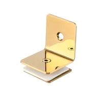 Clip de vidrio de acero inoxidable dorado fijo for puerta de baño, código fijo, mampara de esquina, clip de enlace for cuarto de ducha(Gold 90 degrees)