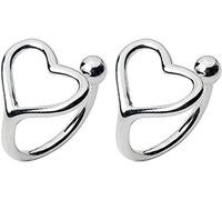 Clip del puño del corazón minimalista del amor en pendientes para las mujeres Chicas adolescentes Pequeño corazón Cartílago linda Climber Joyas no penetrantes Regalos Bueno y profesional.