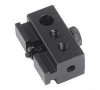 Clip deslizante de mesa de aleación de aluminio, soporte de accesorio de mesa de camping con 3 agujeros, adaptador de pistas de instalación rápida para coche, cocina y uso al aire libre (negro)