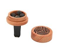 Clip Difusor de Aceite Esencial de Madera con Roca Volcánica, Mini Difusor Portátil para Sali de Aire del Automóvil, Clip de Ventilación de Aire del Automóvil, Difusor de Aceite Esencial para
