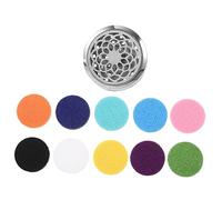 Clip Difusor de Aromaterapia para Coche de Acero Inoxidable | Diseño Hueco, 9 Almohadillas de Recambio Incluidas, Uso Portátil para Armario y Vehículo Color Aleatorio Estilo Aleatorio