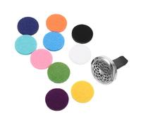 Clip Difusor de Aromaterapia para Rejilla de Ventilación | Acero Inoxidable, Diseño Calado, 1 Pieza 9 Almohadillas Recambio Color Aleatorio Estilo Aleatorio
