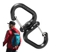 Clip Double Swivels - Ganchos multiusos -S para senderismo y camping | Clips portátiles con bloqueo de seguridad, gancho giratorio a 360 grados para mochilas al aire libre, ganchos robustos para actos
