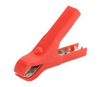 Clip eléctrico de Acero Inoxidable Resorte Fuerte de sujeción de Acero ABS ABS Safe Cambio Cable de Abrazadera 30 A para la Carga de la batería del automóvil (Rojo)