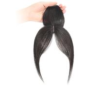 Clip en Bangs Side Paded Hair Toppers para cabello humano real 360 ° Piezas de tapa de cubierta Wispy False Blips en extensiones para mujeres de uso diario, color natural en