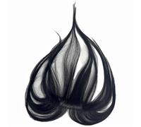Clip en el pelo con flecos para el lado del cabello humano con flecos invisibles para mujeres (marrón oscuro, 13 x 5)