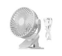 Clip en el ventilador - mini ventilador de mesa de carga USB, dispositivo de enfriamiento recargable | Circulador de personal silencioso, soporte de asiento de coche de viaje, soporte