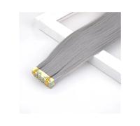 Clip en Extensiones de Cabello Cinta sintética en extensiones de cabello, mini cintas adhesivas invisibles de color for cabello lacio, 10 unidades/paquete Extensiones de Cabello(Light Grey)