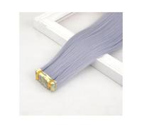 Clip en Extensiones de Cabello Cinta sintética en extensiones de cabello, mini cintas adhesivas invisibles de color for cabello lacio, 10 unidades/paquete Extensiones de Cabello(Blue grey)