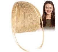 Clip en flequillo de cabello real,Clip de flequillo en cabello humano,Extensiones de flequillo de pelo con clip francés - Flequillo francés con clip en flecos falsos, elegantes postizos con flecos de