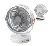 Clip Fan, Clamp Cooler, 8.94x7.79x5.39in USB Charger, 8-Inch Adjustable-Speed Blade, Quiet Hangable Night Light for Tent, Travel, Garage, Home, Stroller, Car, Dorm Room Convenience