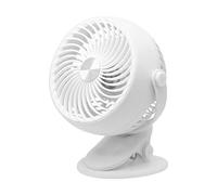 Clip Fan, Silent Usb Air Cooler, 5-Speed Adjustable Setting, 720° Rotation Design, for Tent Desk Stroller Outdoor Home Use, 19.5x17cm/7.68x6.69 Inches, Green, White Violet, 1 Piece