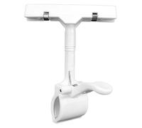 Clip for etiquetas de tablero, con abrazadera, paquete de 10, expositor de letreros de mercancía estilo clip giratorio(Wit)