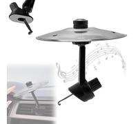 Clip for ventilación de platillos de choque de coche, mini platillos de batería for ventilación de coche, divertido generador de sonido musical de choque de coche, accesorio creativo(Silver)