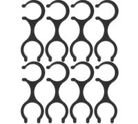 Clip Forma de Esposas Negro 8 Piezas para Bastones de Senderismo