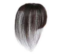 Clip Fringe - cabello humano Iece | Topper Human Hair Mujer con flequillo | Accesorio capilar invisible, Fiscalía de ventilación ajustable Extensiones naturales