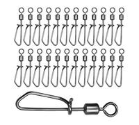 Clip giratorio de pesca de 25 piezas con clip giratorio suave para aparejos de pesca, reemplazo rápido, un accesorio de aparejo fiable que reduce los problemas y proporciona una eficiencia