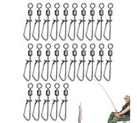 Clip Giratorio De Pesca - Rotación Suave 25 Piezas Tackle , Reemplazo Rápido Conector Rápido | Un Accesorio De Ataque Fiable Que Reduce Problemas Y Apoya La Pesca Efectiva