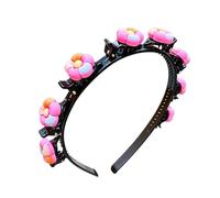 Clip Headband Heart Flower Cartoon Headwear With Heart Flower Headwear | Plait Hairstyle Headband For School Mornings Party Daily Wear Gathering Kids Heart Flower Headwear Hair Accessories