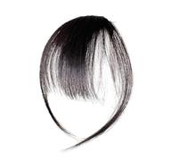 Clip in Bangs, Bangs Humano Hair Bangs, Wispy Fransen Haarpasge, Extensiones de Pelo Natural Bang with Temples, Bangs Clip in Pony Extensiones de Cabello para Fotografía, Fechado
