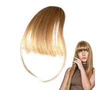 Clip in Bangs, Bangs Humano Hair Bangs, Wispy Fransen Haarpasge, Extensiones de Pelo Natural Bang with Temples, Bangs Clip in Pony Extensiones de Cabello para Fotografía, Fechado