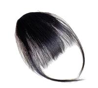 Clip in Bangs, Bangs Humano Hair Bangs, Wispy Fransen Haarpasge, Extensiones de Pelo Natural Bang with Temples, Bangs Clip in Pony Extensiones de Cabello para Fotografía, Fechado
