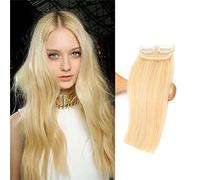 Clip in Hair Extensions Short Straight 100% Real Remy Human Hair Double Weft One Piece Wiglets Hair Pieces for Thinning Hair Invisible Hairpin Add Women Men Hair Volume Thick 10 inch#613 Light Blonde