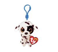 Ty Llavero Beanie Boos Luther Perro dálmata Blanco y negro Ojos dorados glitter 12 cm T35254