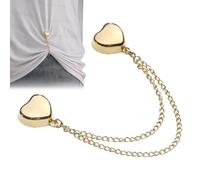 Clip magnético para ropa - hebilla fija elegante en forma de corazón, botón magnético versátil para atuendos | Accesorio de cadena de ropa multifuncional, elegante accesorio de aguja magnética para