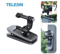 Clip Magnético Universal TELESIN para Mochila, Compatible con GoPro Hero13 12 11 10 9, DJI OSMO Action 5 4 3, Insta360 360 ° Soporte Giratorio para Mochila