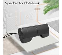 Clip Mini Portable USB Stereo Speaker Soundbar for Notebook Laptop