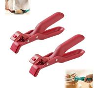 Clip multiusos antiquemaduras para cocina, silicona antideslizante con aislamiento térmico y antiquemaduras, pinzas de agarre para placa caliente, abrazadera de cuenco para ahorro de mano de obra,