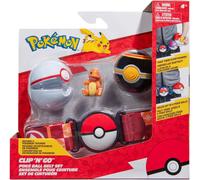 Pokémon Belt Set - Figura de Batalla Charmander de 2 Pulgadas con cinturón Clip
