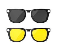 Clip no polarizado para Ray-Ban Meta Wayfarer, gafas de sol con clip para Ray Ban Smart Glasses Accesorios, Negro y amarillo, RW4008(L)