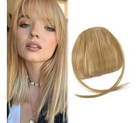 Clip On Bangs, Clip en Bangs for Women 9.8 Natural Clip on Bangs Bangs Bangs Clips con una red atrevida de neta transpirable Bebas falsas lavables transpirables