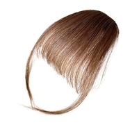 Clip on Bangs for Women - Extensiones de franja de cabello humano real con un aspecto natural | Correo de cabello diario para adelgazar el cabello, flequillo de peluca para hermanas Novia Sesión de fo