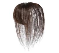 Clip on Bangs for Women - Real Hair 25 cm with 15 cm Bangs | Invisible Hair Banzone Hairpiece Adjustable Hairpins Breathable Fringe Extension Natural Wig Cover | for styling cosplay daily wear