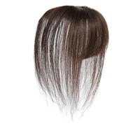 Clip on Bangs, Hair Extensions, Real Hair Topper, Invisible Natural Coverage, Breathable Adjustable Hairpin, Daily Cosplay Styling Hairloss, 9.84x5.9 Inches, Black, 1 Piece