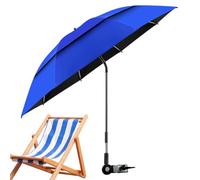 Clip On Chair Parasol | UPF 50+ UV Protection Double Canopy | Beach Chair