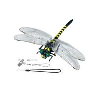 Clip On Dragonfly, Fly Repelling Fake Dragonfly Decoy with 2 Lanyards & Pin, 4-Way Wearable InsectClip for Backpack Clothing Outdoor Picnic Decor Hiking Gardening or Camping Use