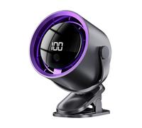 Clip On Fan, USB Recargable Car Fan, 100-Speed Quiet Motor, LED Display with Built-In Battery, Home Workplace Outdoor Use, 4,53 x 6,69 x 3,94 pulgadas, Cream Grey Color, 1 pieza