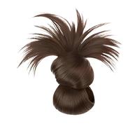 Clip on Feathered Wig, Soft Messy Bun Clip, Lightweight Natural Hairpiece, Comfortable Everyday Hairclip, Light, Black,Dark/Brown, Ideal para mujeres, niñas, amigos, coleages